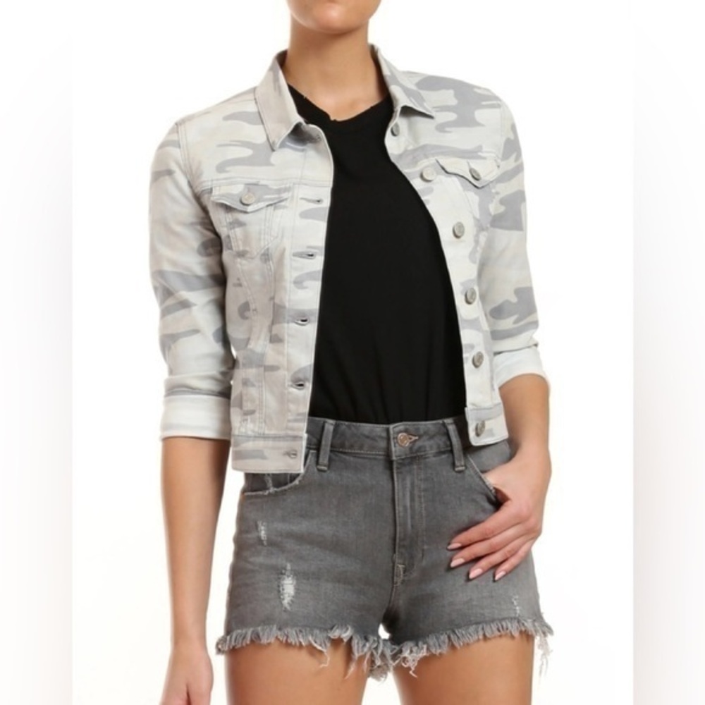 Mavi Jeans Mavi Samantha denim and flower Grey Camo jean jacket small